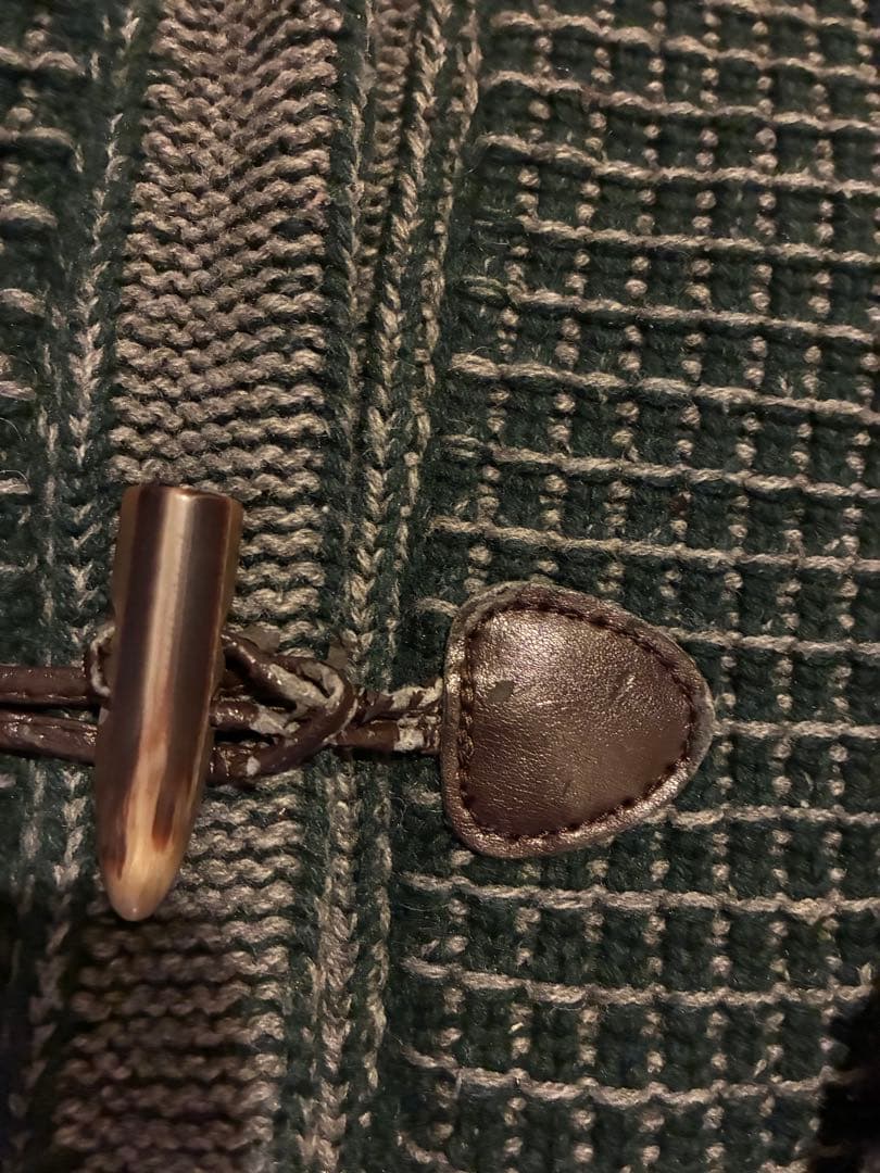 Bark ダークグリーン フード付きダッフルコート