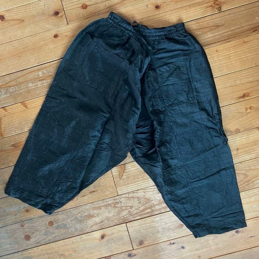 iroiro/タイ/民族衣装/タイシルク/ヤオパンツ/YAO/ローシルク/黒