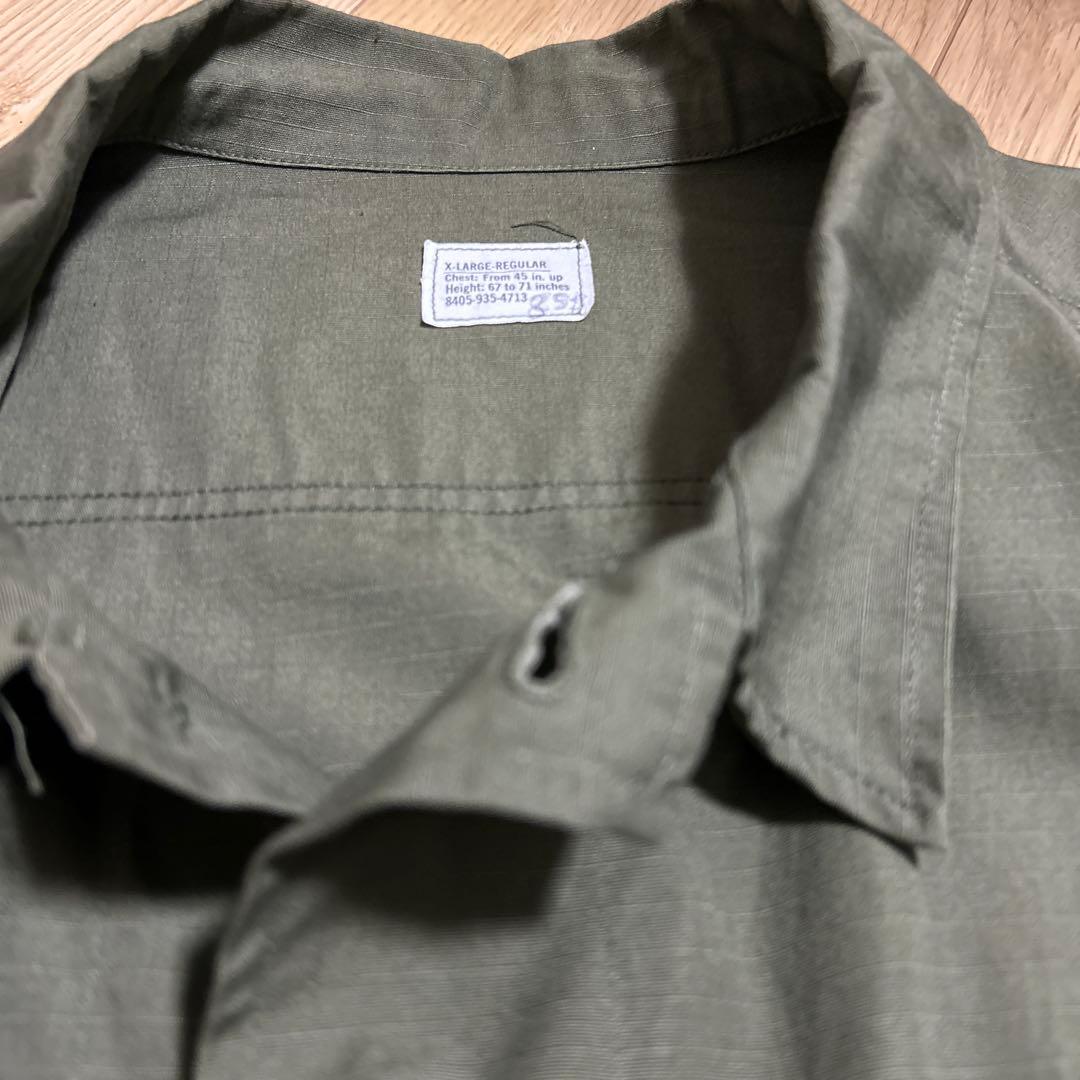 【極美品】70s 米軍実物 ジャングルファティーグ 4th XL-R デッド級