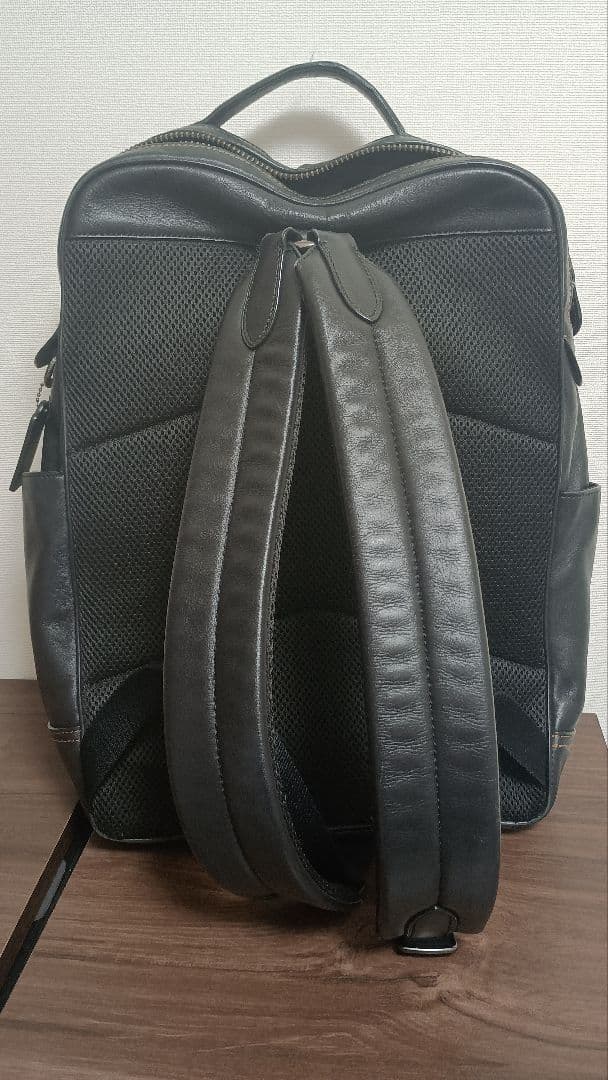 COACH コーチ メンズ 黒 レザー バックパック リュック ビジネス