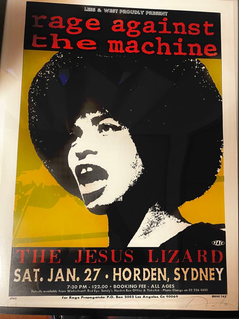 オ*ジ様 額付 RageAgainstTheMachine レイジ ポスター t