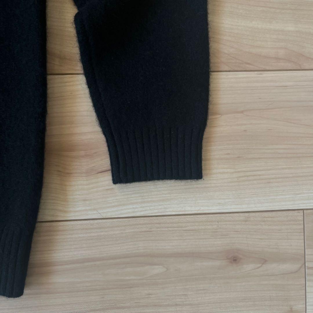 【美品】 Ron Herman ヤク ニット S ブラック ヤク93% 高級素材