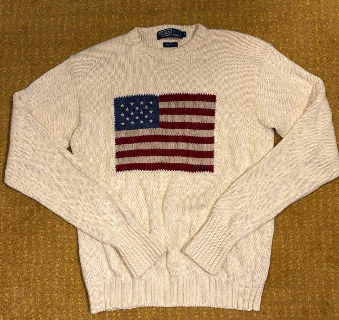 ポロ　ラルフローレン　星条旗　セーター　ニット