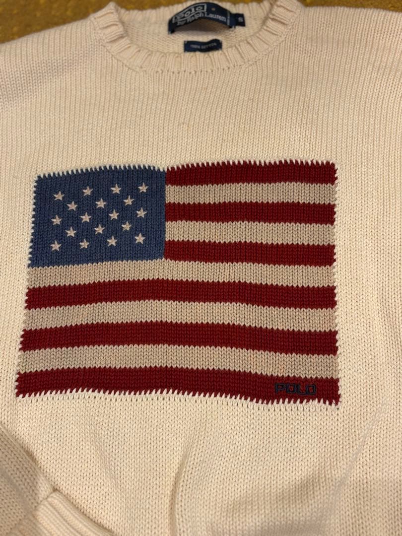 ポロ　ラルフローレン　星条旗　セーター　ニット