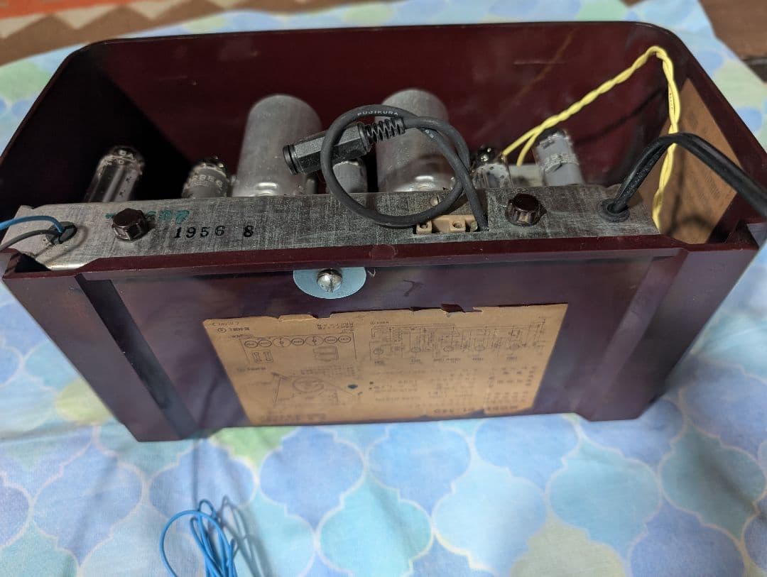 Bluetooth付　素朴な昭和レトロ真空管ラジオ　哀愁　DL-340