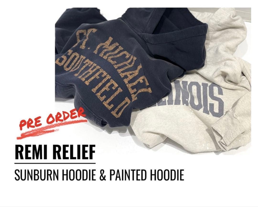 アパルトモン【REMI RELIEF】 PAINTED HOODIE