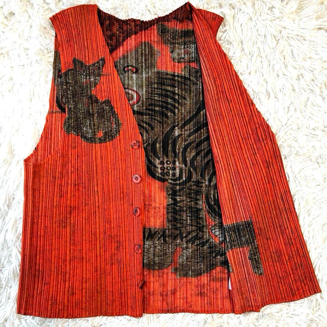 希少✨プリーツプリーズ タイガーキャット Tiger Cat ベスト ジレ