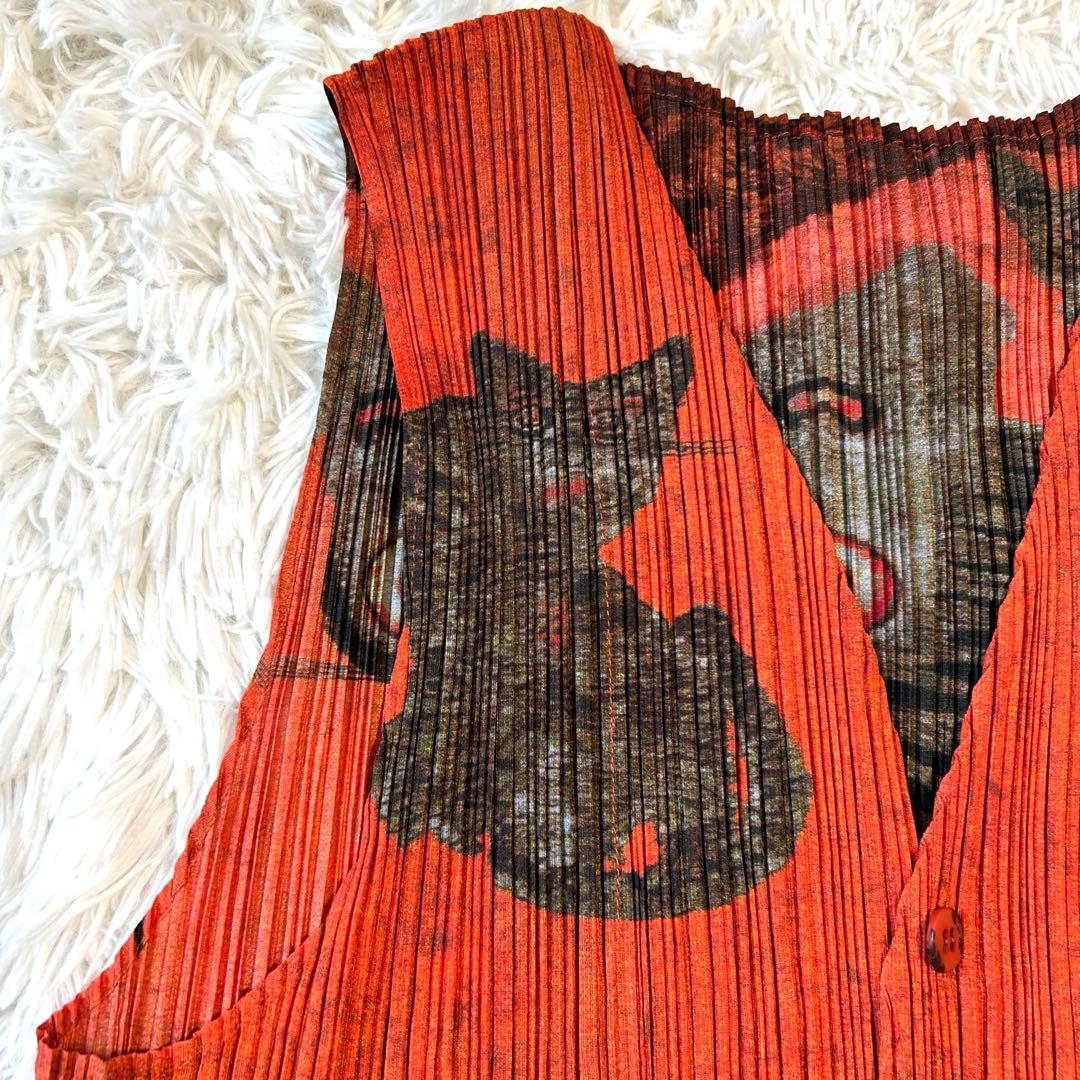 希少✨プリーツプリーズ タイガーキャット Tiger Cat ベスト ジレ