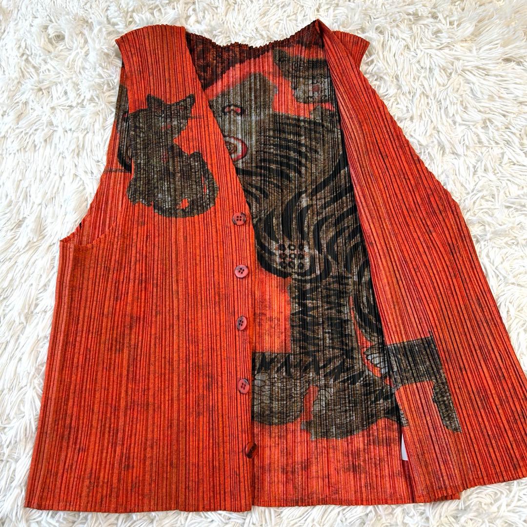 希少✨プリーツプリーズ タイガーキャット Tiger Cat ベスト ジレ