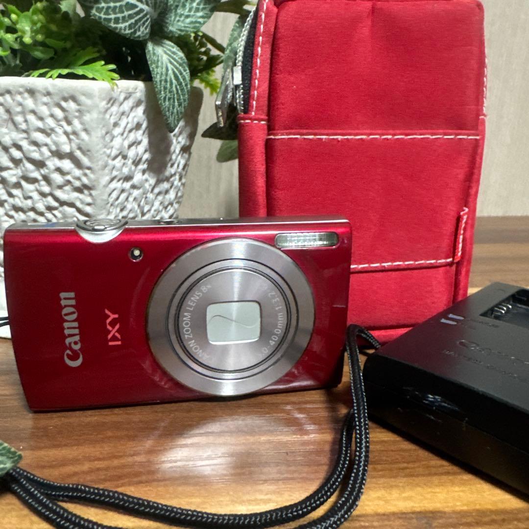 【極美品】Canon キャノン IXY180 イクシー レッド デジカメ 赤