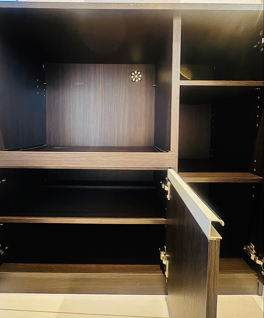 ニトリ レンジ台 キッチン収納 ダークブラウン （8890770）