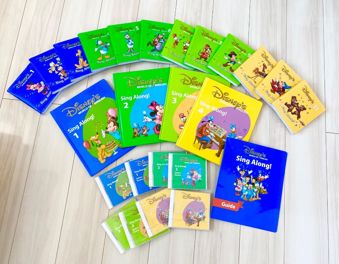 ディズニー英語システムsing along!　DVD、CD、本セット