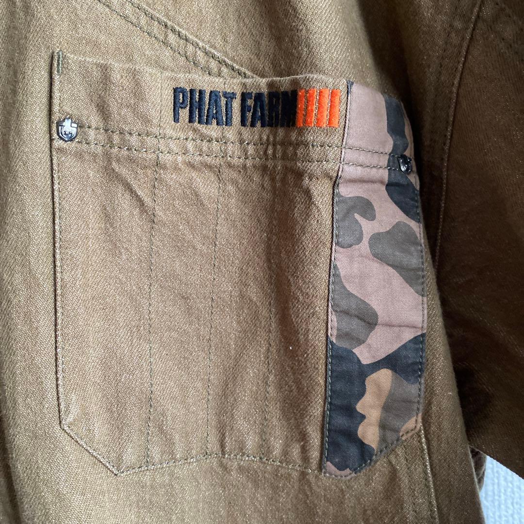 w*o様 90sy2k PHAT FARM SUG 先染めブラウン デニムジップ