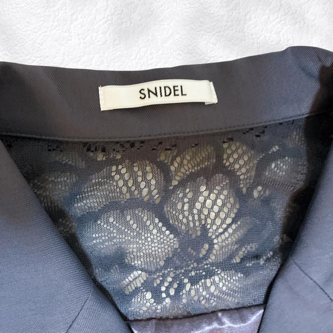 SNIDEL☆二次会 スイッチングレースドレス グレーS〜M相当 オケージョン