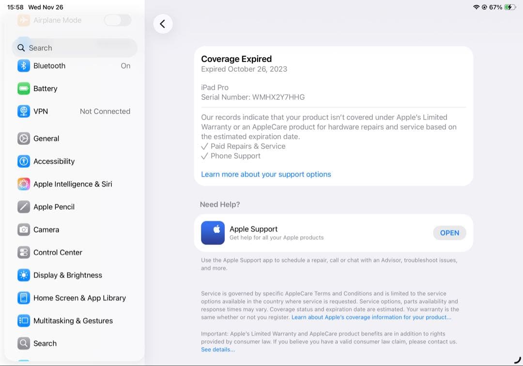 iPad Pro 11インチ 第4世代 256GB、Apple Pencil付き