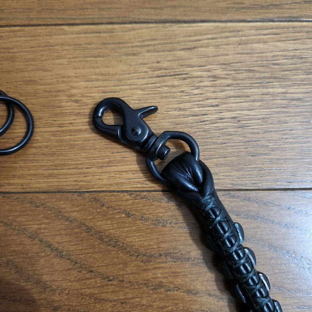 CALEE ブラックレザー ウォレットチェーン 箱付き