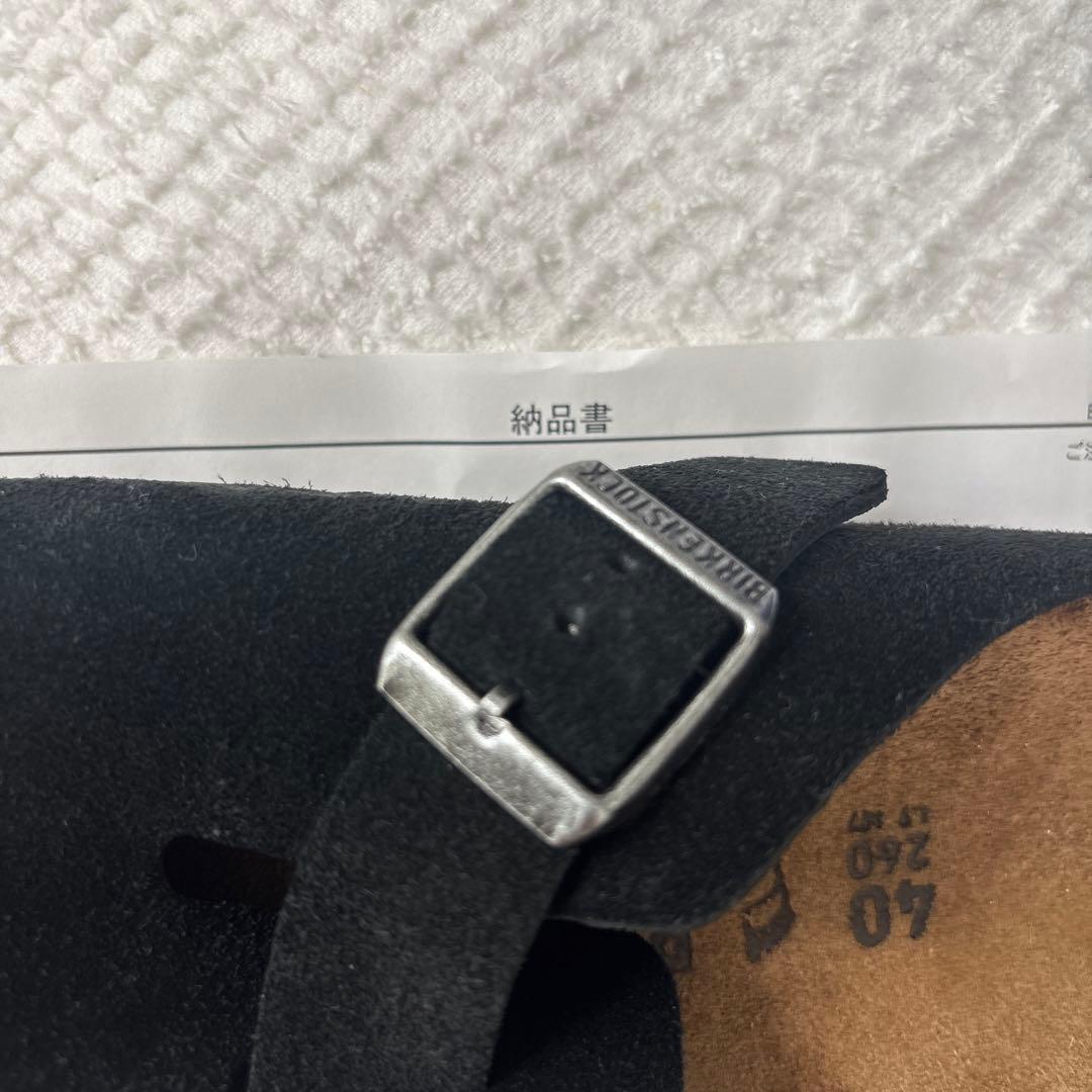 確実正規品 ほぼ新品 BIRKENSTOCK Boston Black
