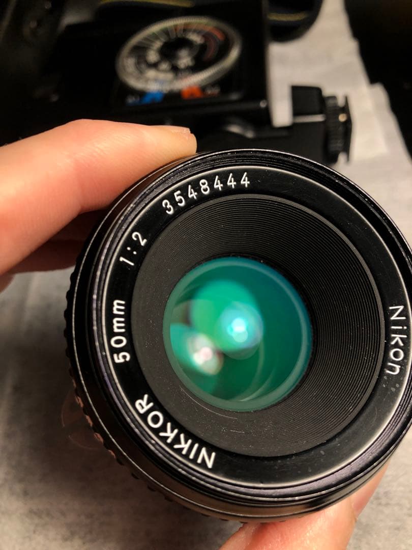 ニコン FE +Ai 50 2フィルムカメラ実用品 レンズ付き作動確認済み