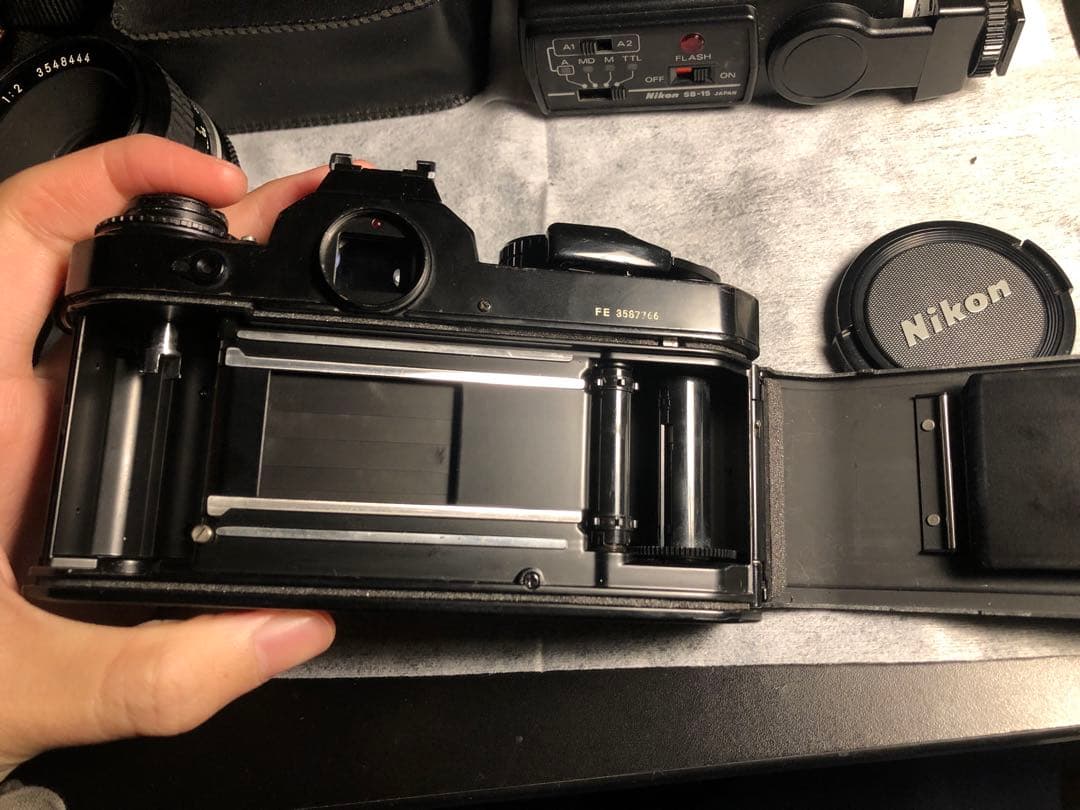 ニコン FE +Ai 50 2フィルムカメラ実用品 レンズ付き作動確認済み