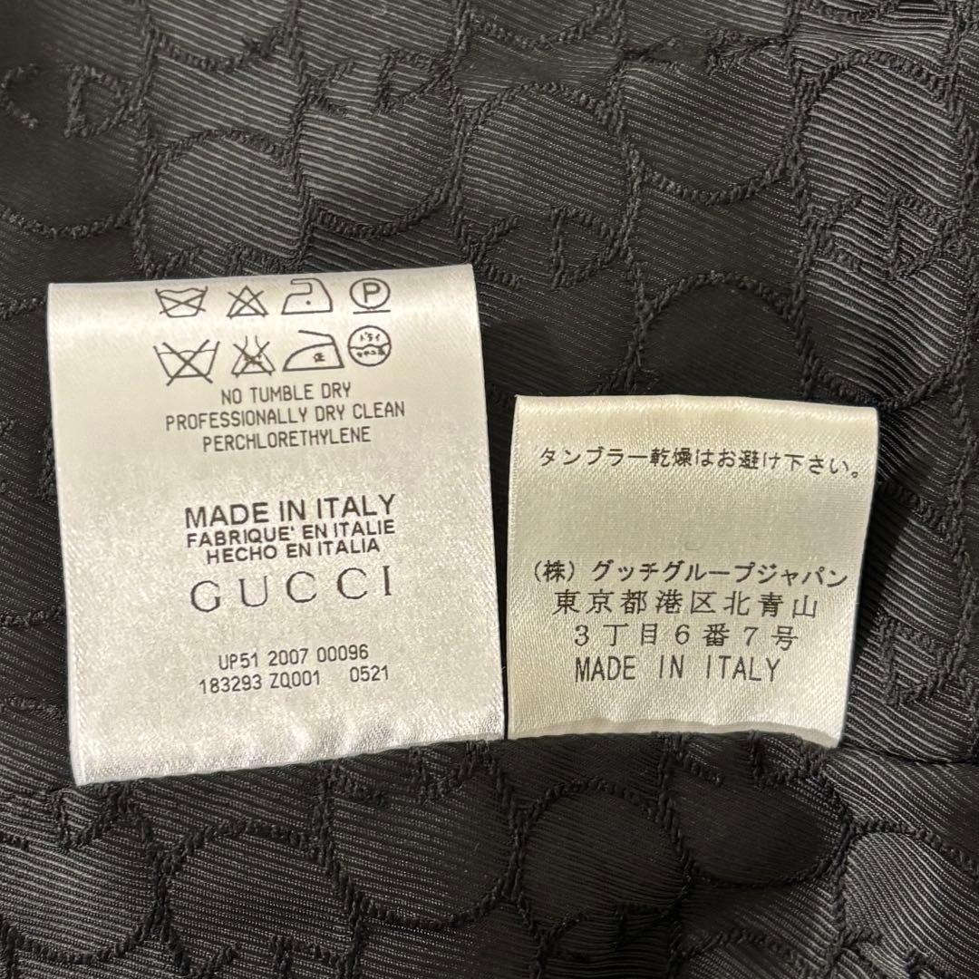 グッチ テーラードジャケット ベロア ホースビット ブラック 42