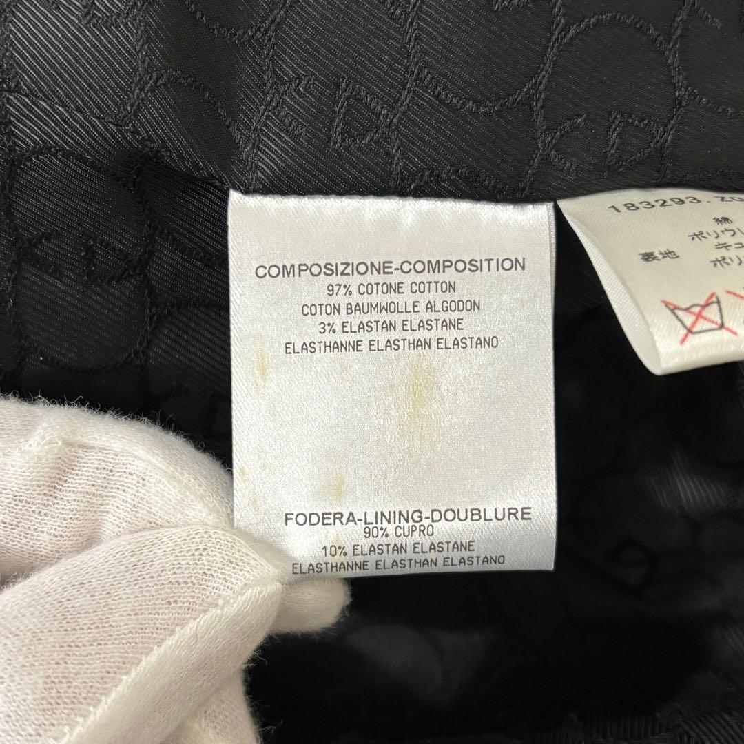 グッチ テーラードジャケット ベロア ホースビット ブラック 42