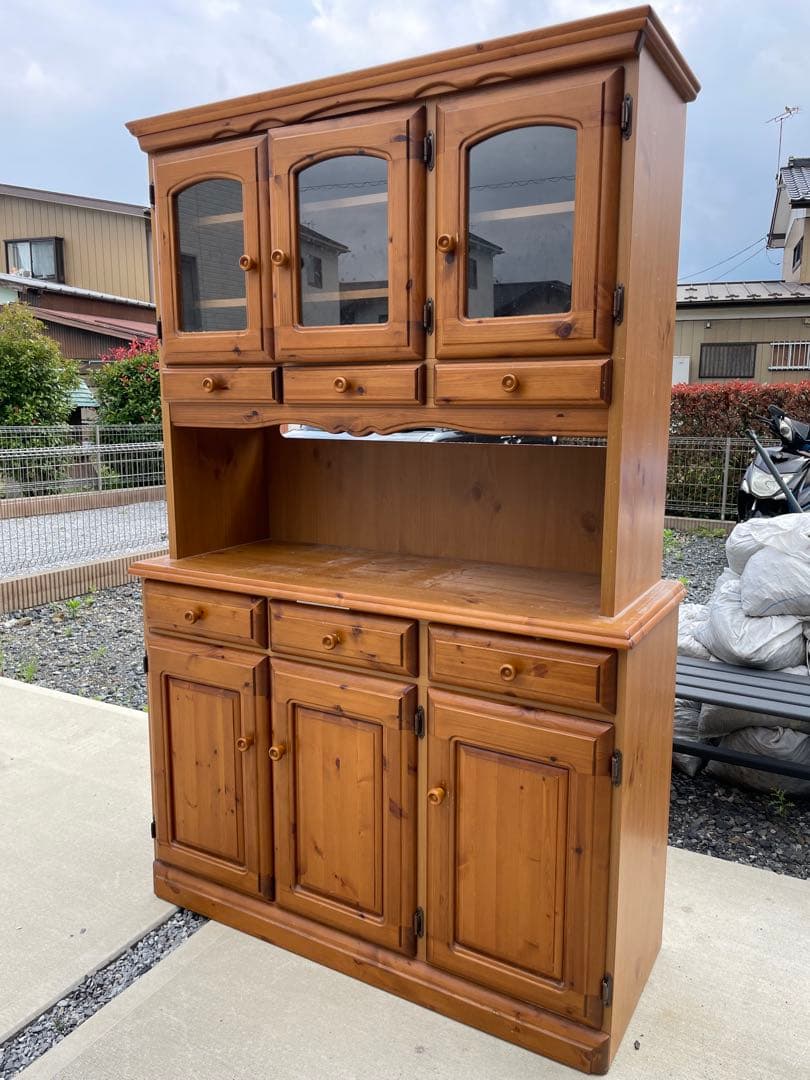 【美品】おしゃれ　カップボード　食器棚　キッチンボード　キッチン収納　カントリー