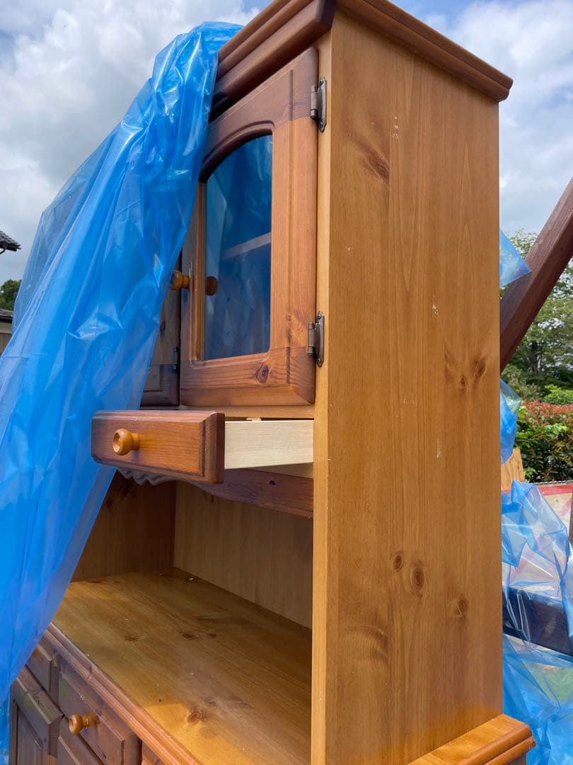 【美品】おしゃれ　カップボード　食器棚　キッチンボード　キッチン収納　カントリー