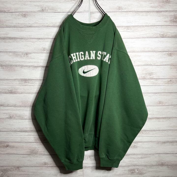 【入手困難!!】ナイキ ✈︎刺繍 アーチロゴ ゆるだぼ ミシガン 裏起毛 肉厚