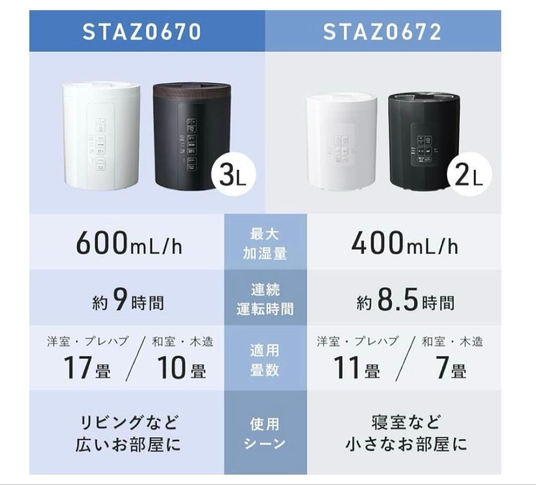 3L ST-AZ0670 スリーアップ THREEUP スチーム式加湿器