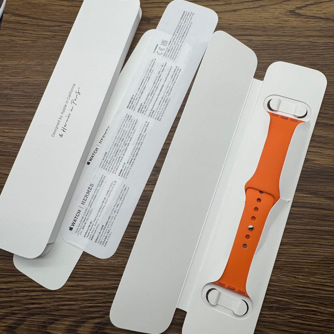 2662 Apple Watch エルメス　オレンジ　スポーツバンド　シリコン