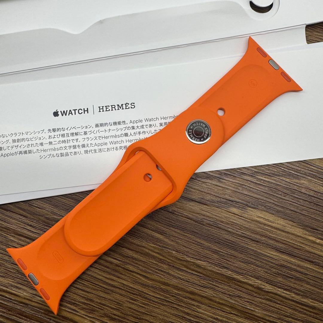 2662 Apple Watch エルメス　オレンジ　スポーツバンド　シリコン
