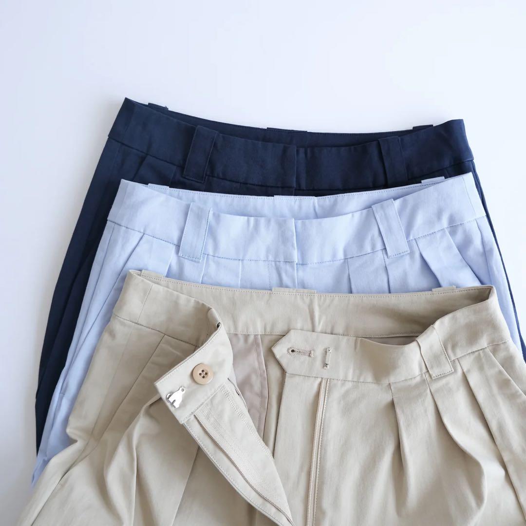 SEAROOMLYNN 2tuckワイドストレートチノパン