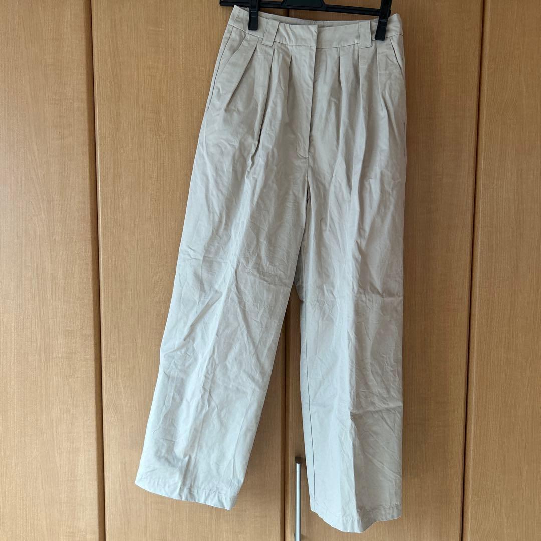 SEAROOMLYNN 2tuckワイドストレートチノパン
