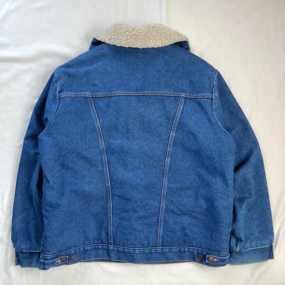 80s USA製 WRANGLER ボアデニムジャケット XL ランチジャケット