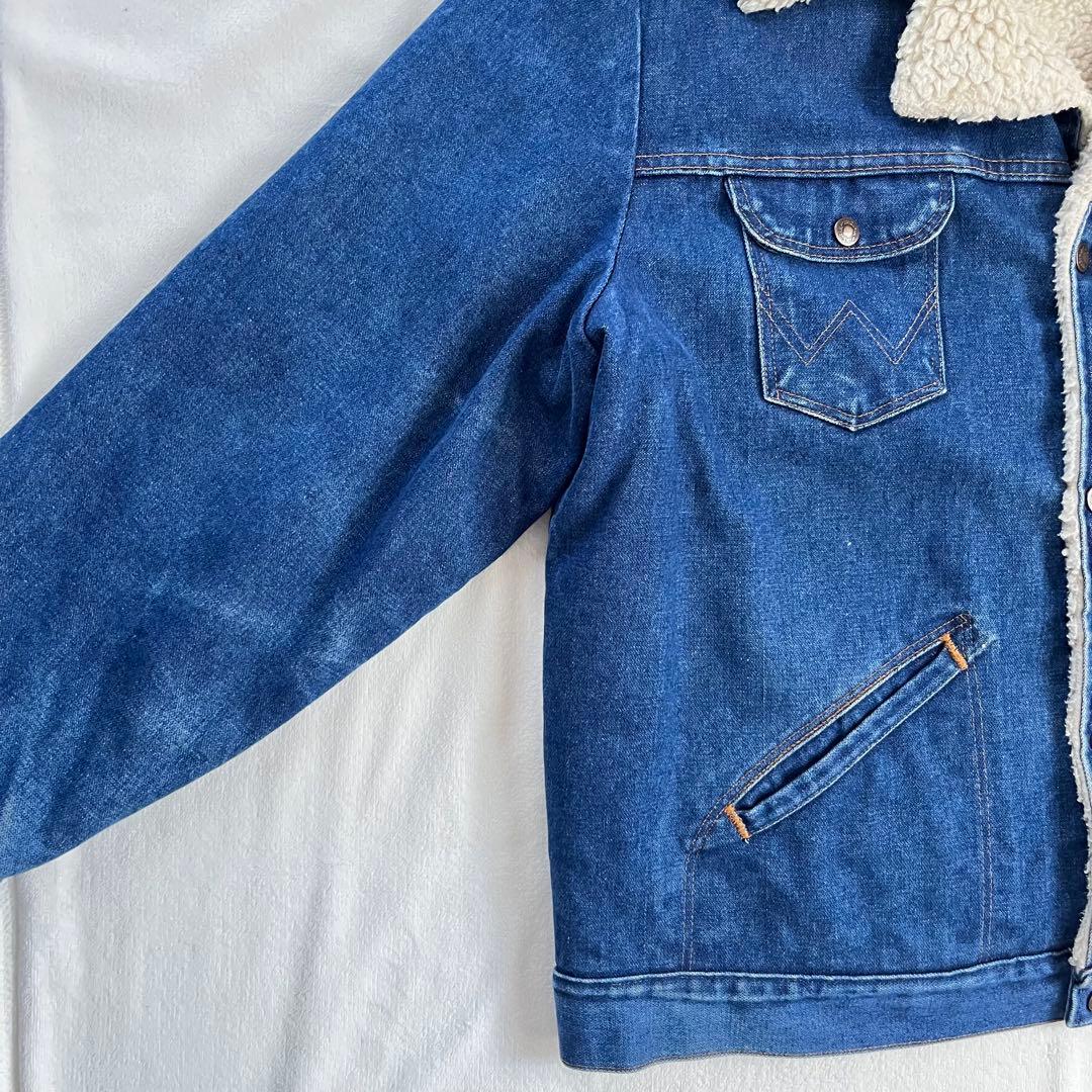 80s USA製 WRANGLER ボアデニムジャケット XL ランチジャケット