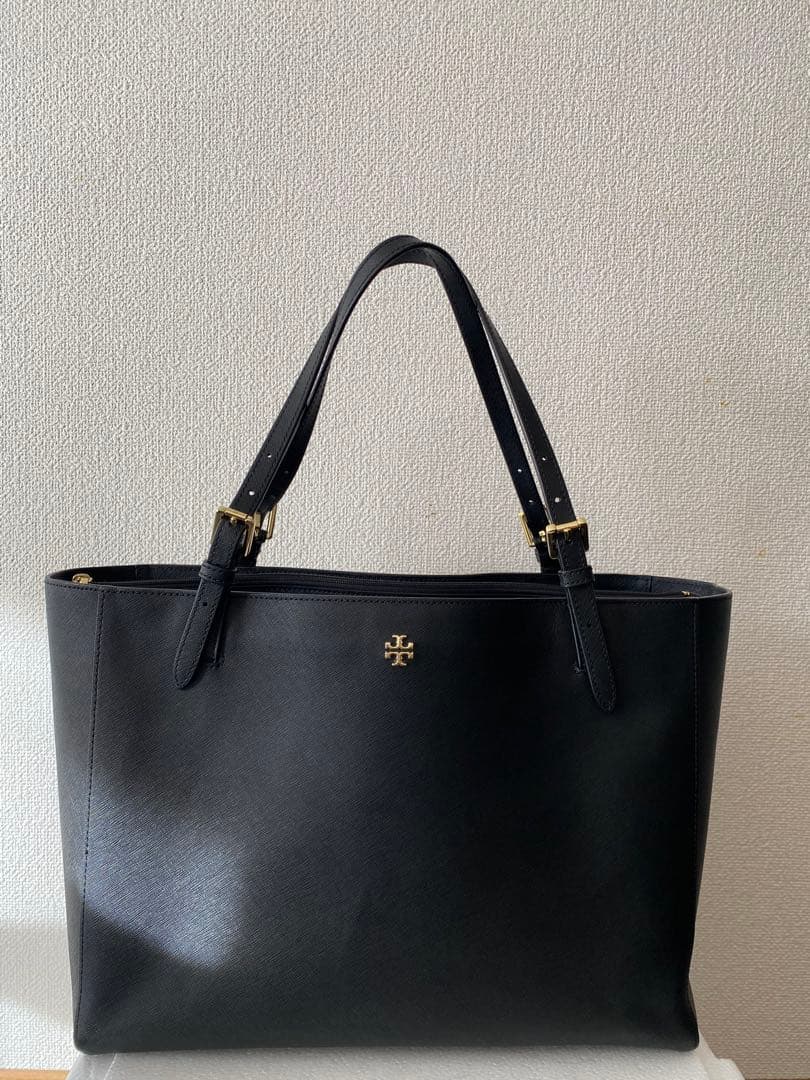 somay　Tory Burch ブラック レザートートバッグ