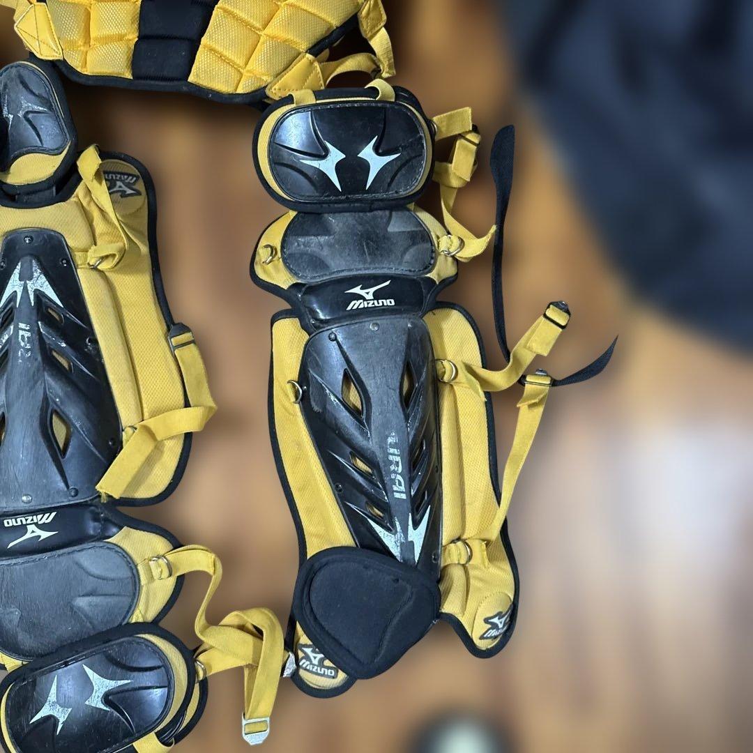 Mizuno キャッチャー防具セット バッグ付き中古品
