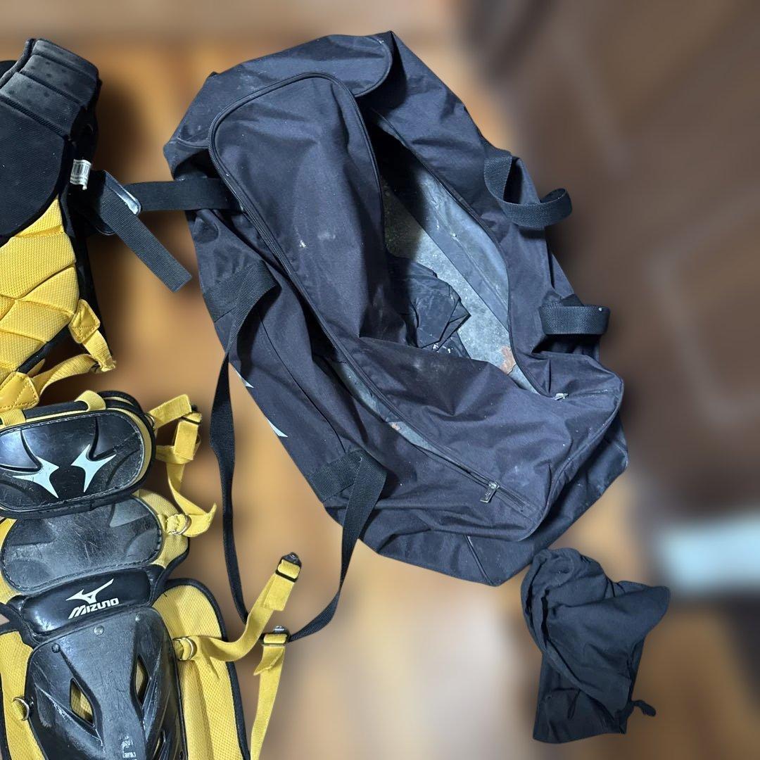 Mizuno キャッチャー防具セット バッグ付き中古品