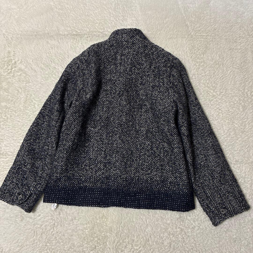 V'm ヴーム　パラスパレス　ツイード　ヘリンボーン　ジャケット　スタンドカラー