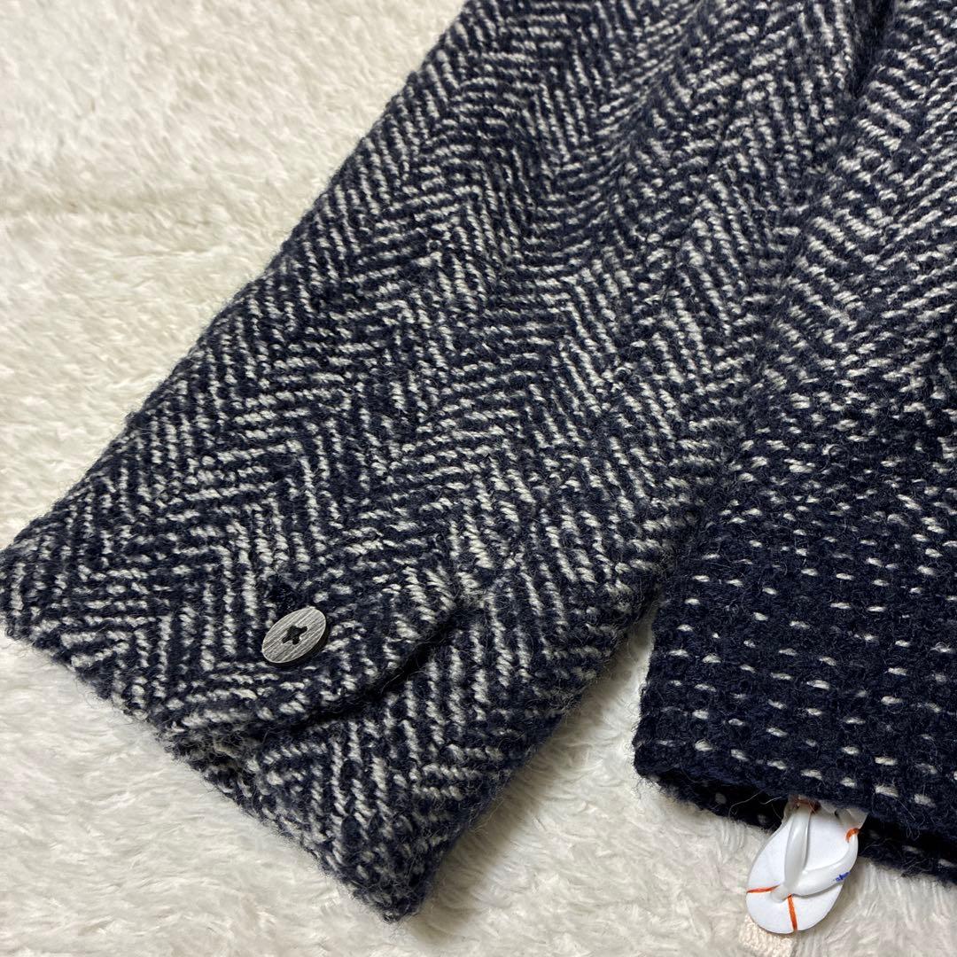 V'm ヴーム　パラスパレス　ツイード　ヘリンボーン　ジャケット　スタンドカラー