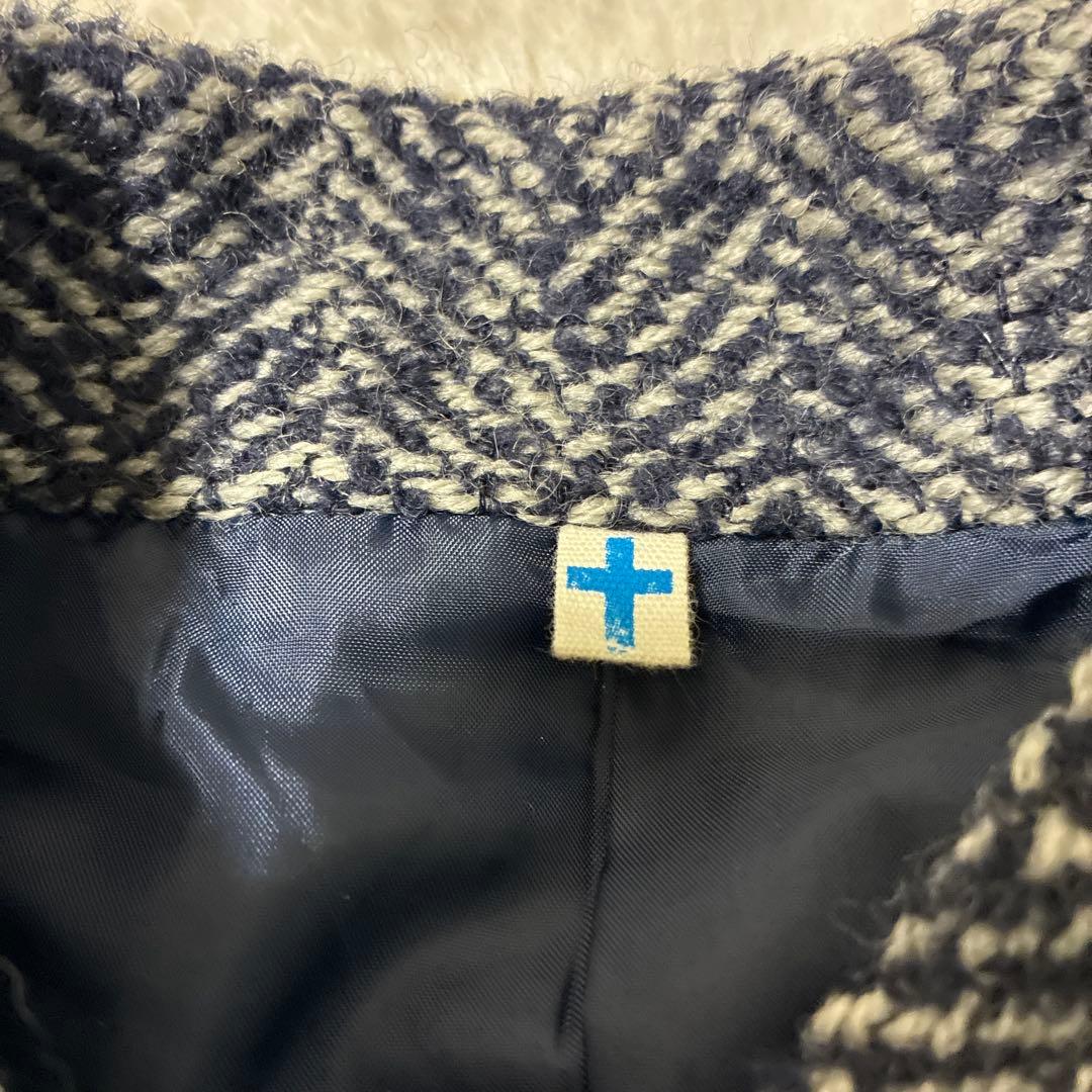 V'm ヴーム　パラスパレス　ツイード　ヘリンボーン　ジャケット　スタンドカラー