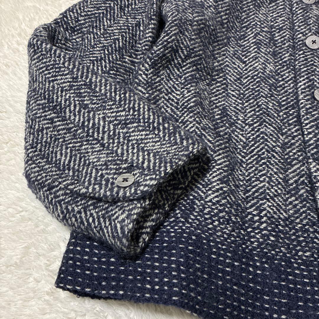 V'm ヴーム　パラスパレス　ツイード　ヘリンボーン　ジャケット　スタンドカラー