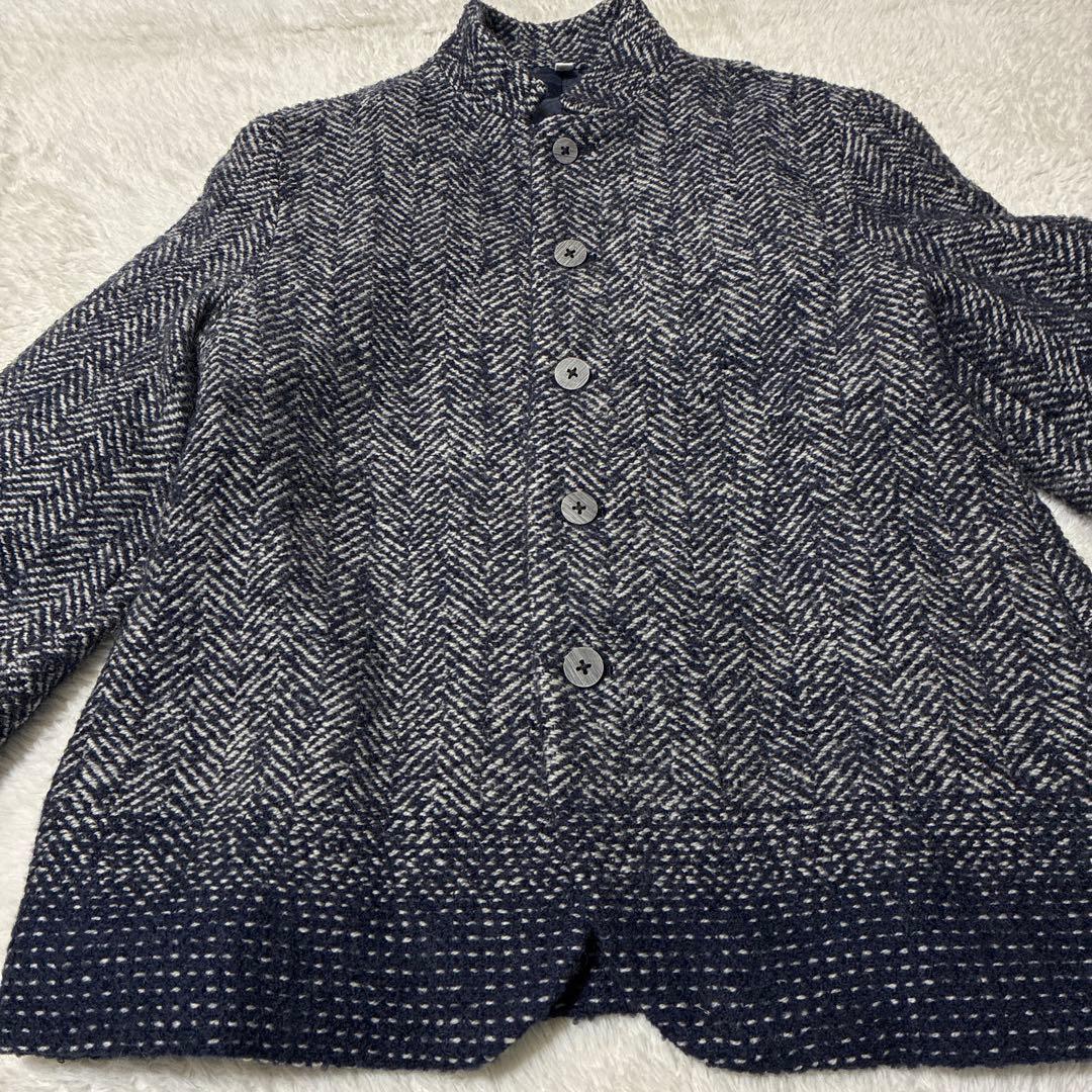 V'm ヴーム　パラスパレス　ツイード　ヘリンボーン　ジャケット　スタンドカラー