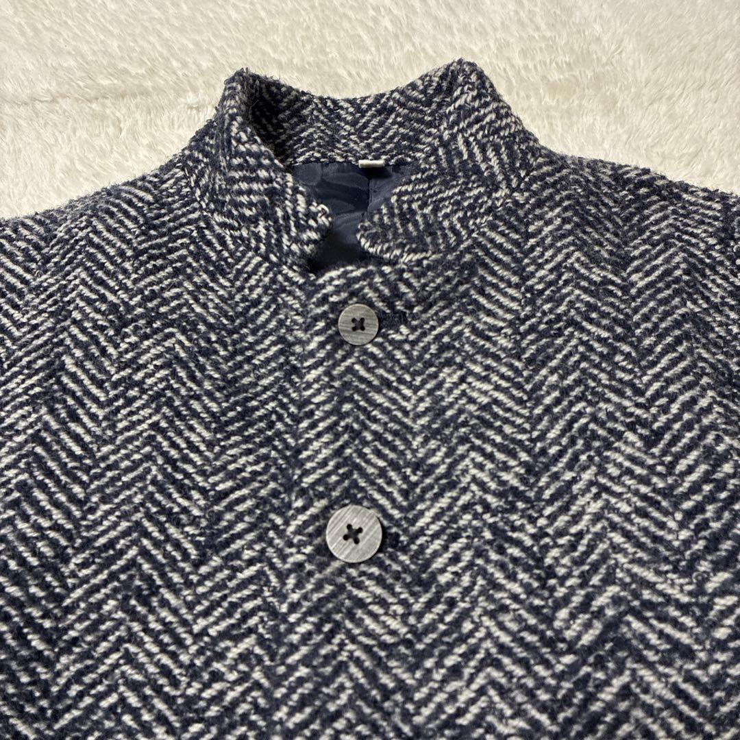 V'm ヴーム　パラスパレス　ツイード　ヘリンボーン　ジャケット　スタンドカラー