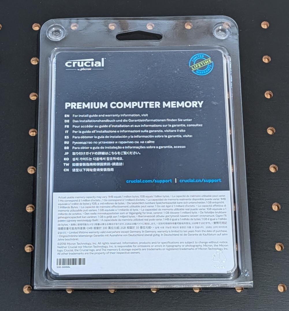 Crucial 32GB (16GB×2枚) DDR4-2666 PCメモリ
