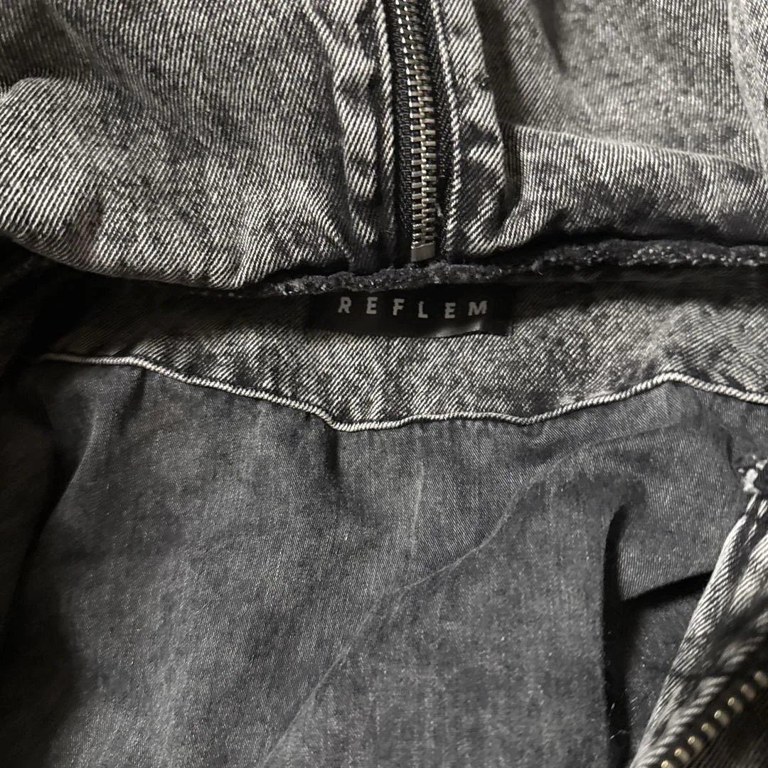 REFLEM レフレム デニムフリンジN2Bジャケット/グレー