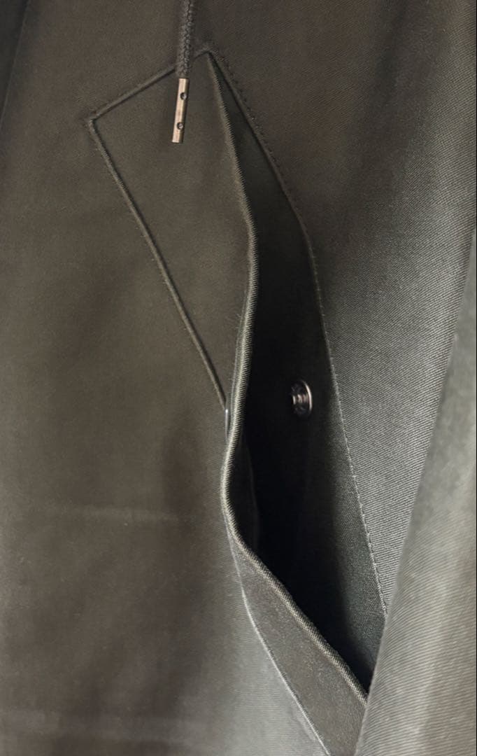 【ユニセックス】A.P.C. フーデッドコート S カーキ ボアライナー付き防寒