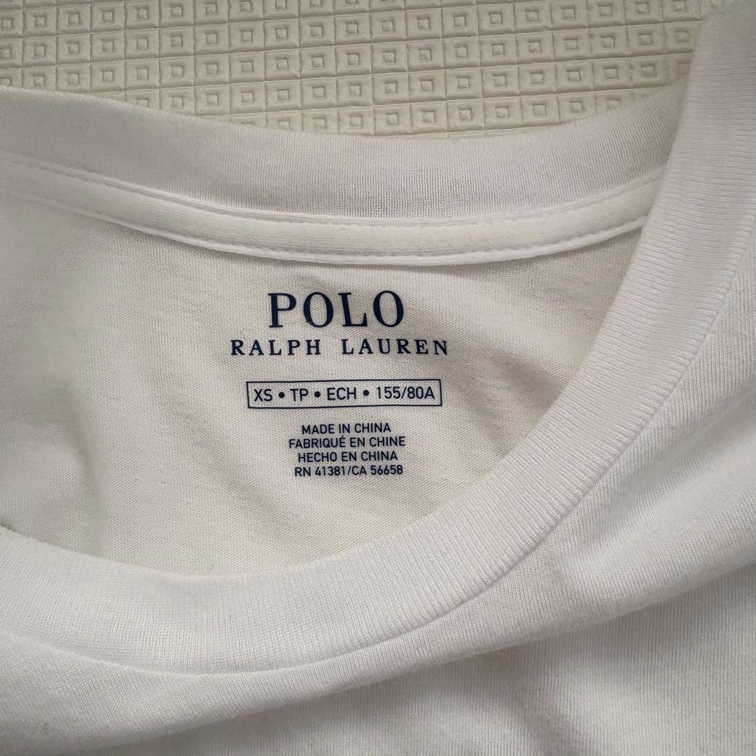 Polo Bear刺繍 ホワイト半袖Tシャツ