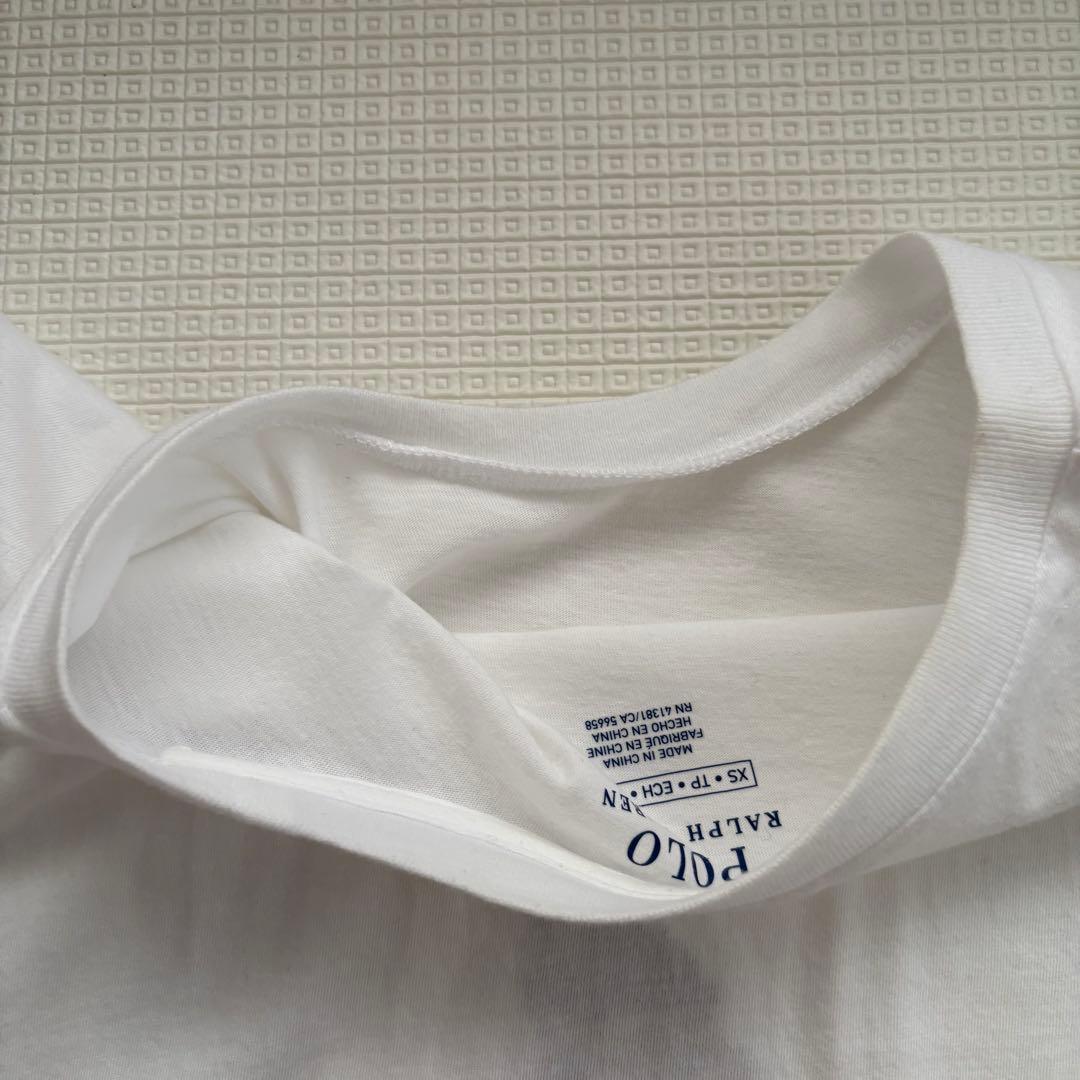 Polo Bear刺繍 ホワイト半袖Tシャツ