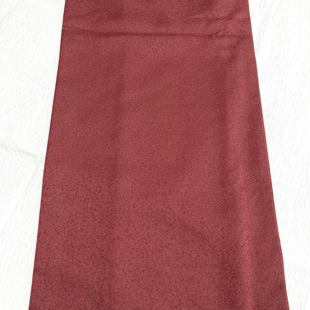 【美品✨】東レシルック　さんび　洗える着物　高島屋扱い　色無地　ワインレッドG1
